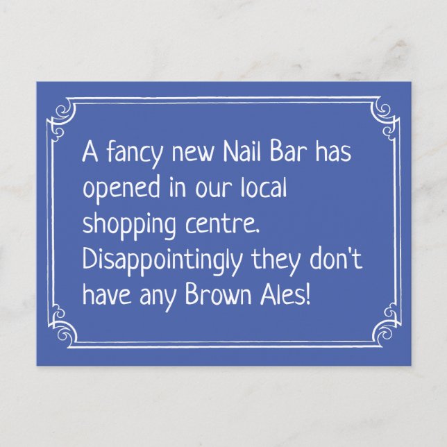 Funny Nail Bar Joke Postkarte (Vorderseite)