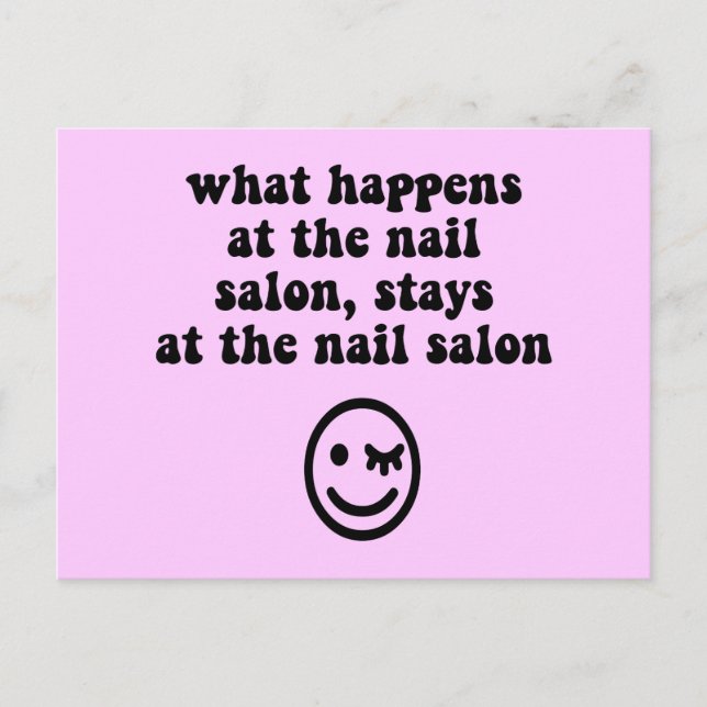 Funny Nail Salon Postkarte (Vorderseite)