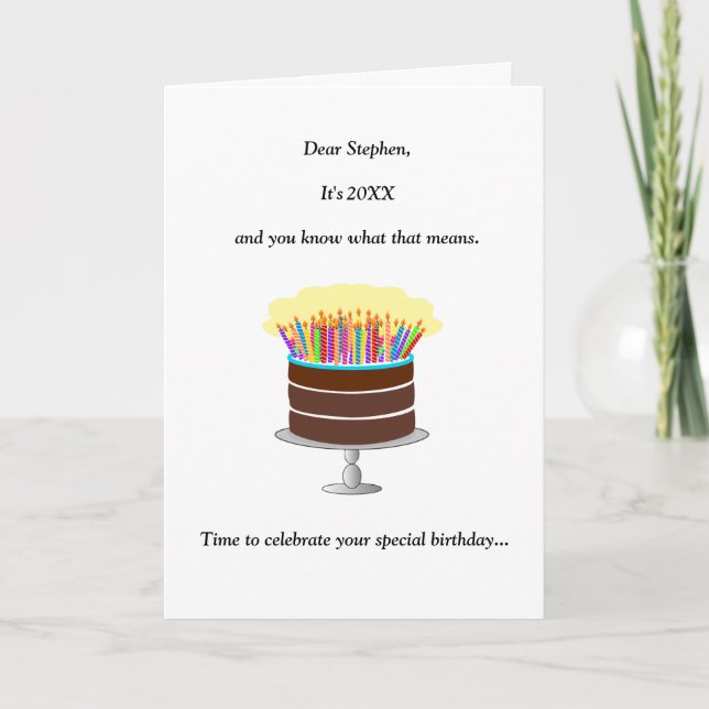 Funny Name-Age-Year 60. Geburtstag Grußkarte Karte (Vorderseite)