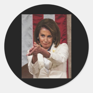 Funny Nancy Pelosi Clap Back Anti Trump Meme T-Shi Runder Aufkleber