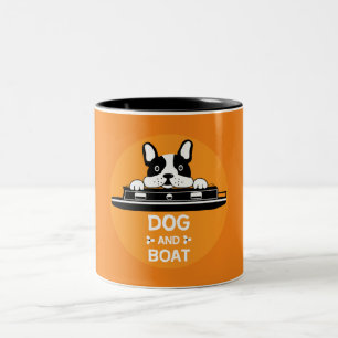 Funny Narrowboats Hunde Britische Canals Zweifarbige Tasse