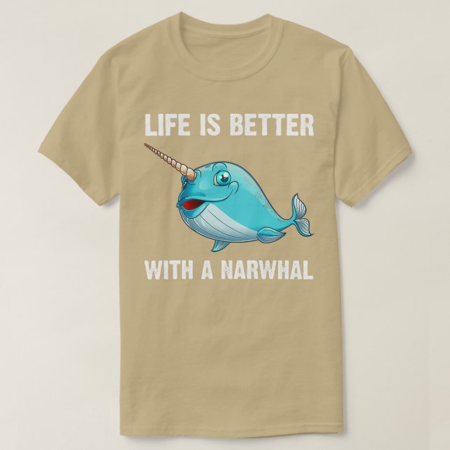 Funny Narwhal Sea Whale Fisch Ozean 4 T-Shirt (Design vorne)