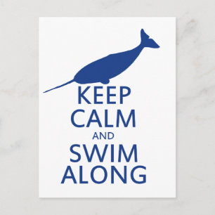 Funny Narwhal Spaß Postkarte