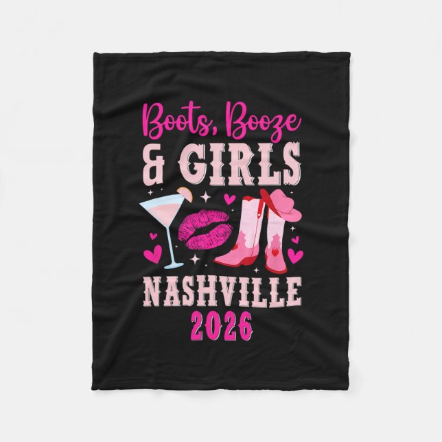 Funny Nashville Girls Trip 2026 Girls Vacation Nas Fleecedecke (Vorderseite)