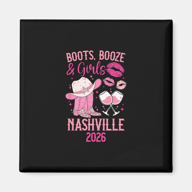 Funny Nashville Girls Trip 2026 Girls Vacation Nas Magnet (Vorne)