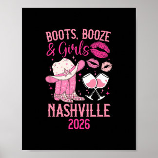 Funny Nashville Girls Trip 2026 Girls Vacation Nas Poster