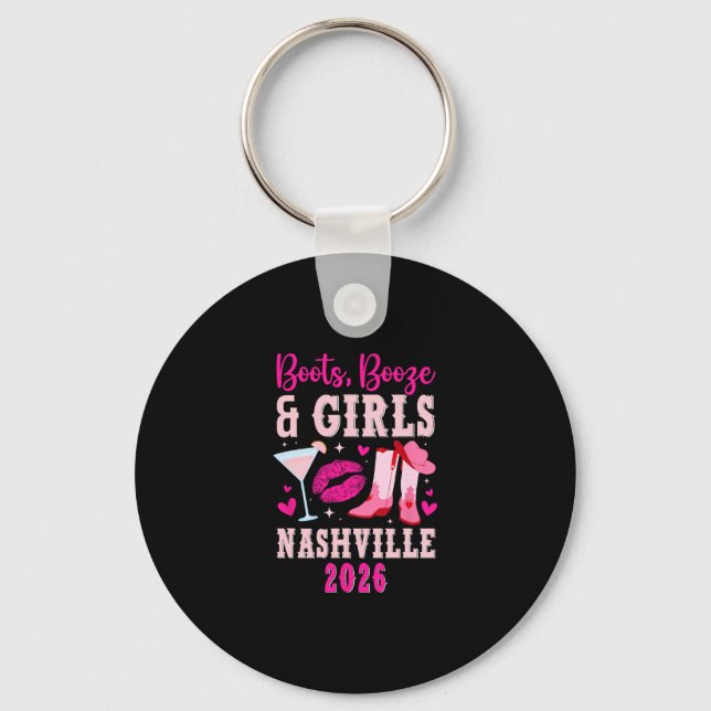Funny Nashville Girls Trip 2026 Girls Vacation Nas Schlüsselanhänger (Vorderseite)