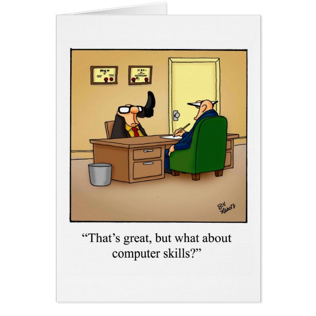 Funny National Boss's Day Card "Spectickles" (Vorne)