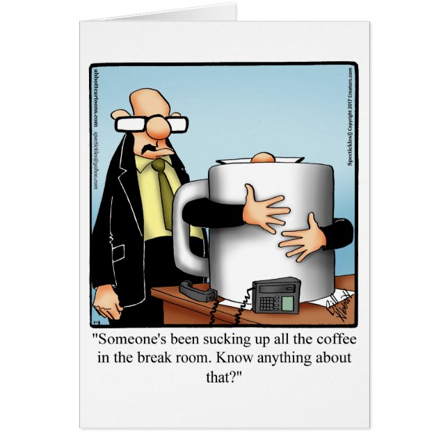 Funny National Boss's Day Card "Spectickles" (Vorne)