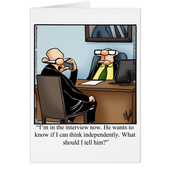 Funny National Boss's Day Card "Spectickles" (Vorne)