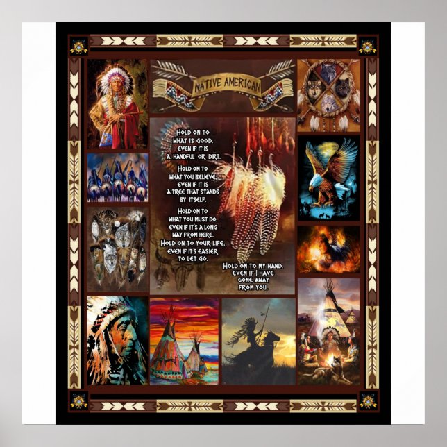 Funny Native American Gift Lover Poster (Vorne)