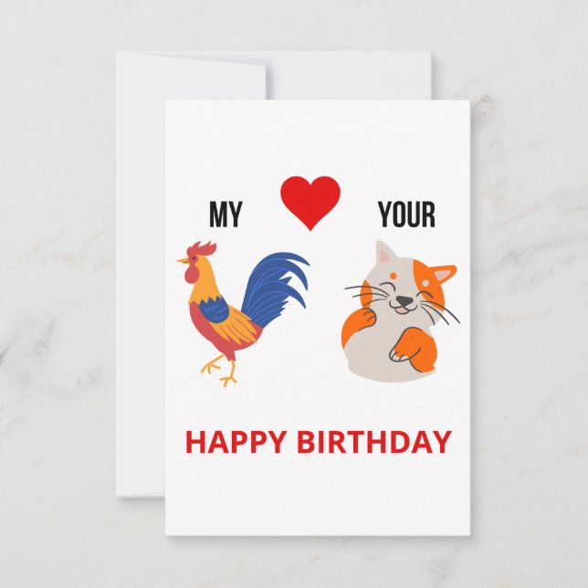 Funny naughty carte d'anniversaire pour adulte pou (Devant)