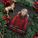 Funny Naughty Foto Weihnachten<br><div class="desc">Eine lustige Weihnachtskarte aus dem Foto mit einfacher Typografie prägt den unanständigen Gruß auf der Vorderseite. Die Rückseite hat ein kariertes Muster. Klicken Sie auf die Schaltfläche Bearbeiten, um dieses Design anzupassen.</div>