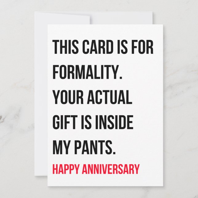 Funny Naughty Happy Anniversaire Carte (Devant)