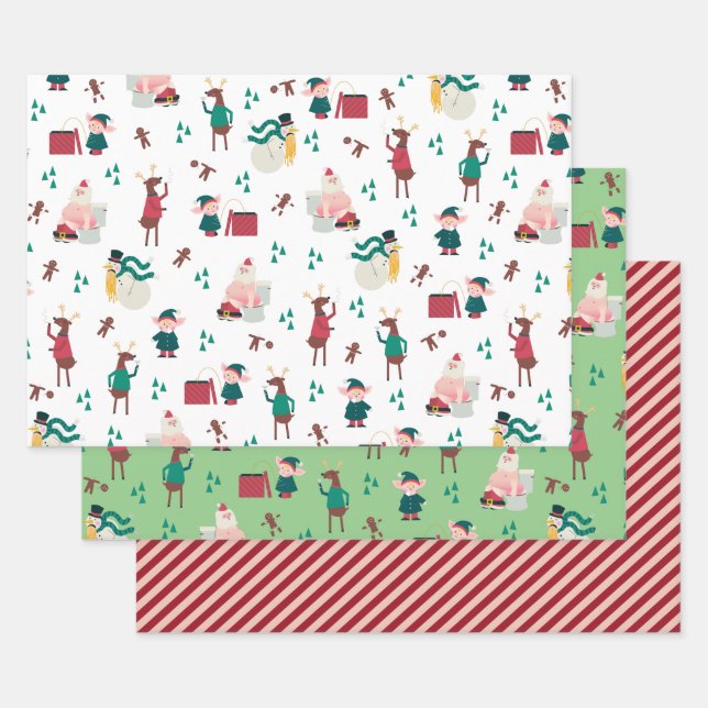 Funny Naughty Holiday Wrapping Paper Flat Sheets Geschenkpapier Set (Set)