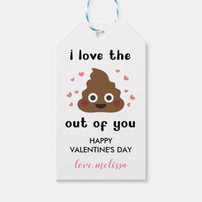 Funny Naughty Kack Happy Valentine Geschenkanhänger (Vorderseite)