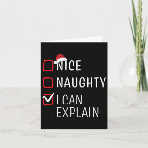 Funny Naughty Nice Weihnachtsfamilie Pajama Men Wo Karte