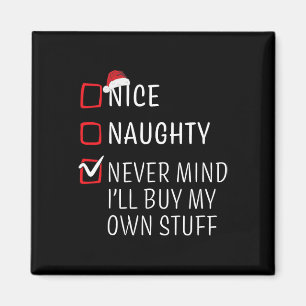 Funny Naughty Nice Weihnachtsfamilie Pajama Men Wo Magnet