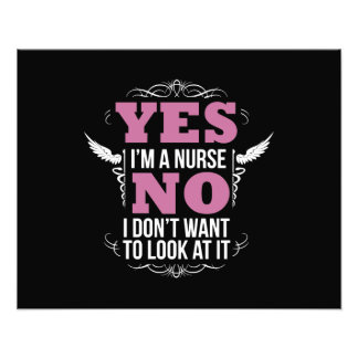Funny Naughty Nurse Unglaublich witzig Krankenpfle Fotodruck
