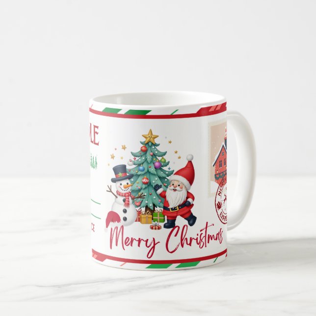 Funny Naughty or Nice List Coffee Mug (Devant droit)