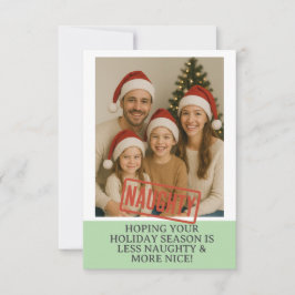 Funny Naughty Stamp Family Christmas Dankeskarte