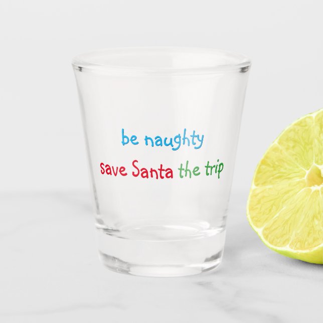 Funny Naughty Weihnachts-Spaß Weihnachtsfeier Schnapsglas (Vorderseite)