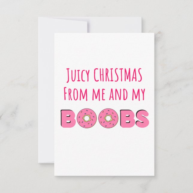 Funny & Naughty Weihnachtskarte für ihn Dankeskarte (Vorderseite)