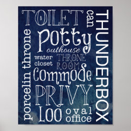 Funny Navy Wasserfarbe Toilette Badezimmer Schild