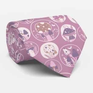 Funny Neck Tie mit Mushroom Pattern Krawatte