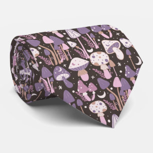 Funny Neck Tie mit Mushroom Pattern Krawatte