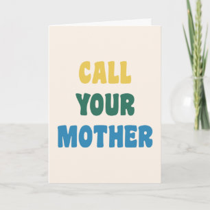 Funny nennen Sie Ihre Mutter Mama buntes Zitat Karte
