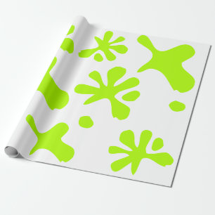 Funny neon grüne Schleime Farbe spritzig spieleris Geschenkpapier