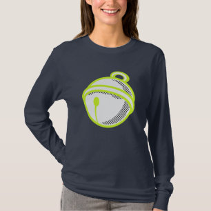 Funny Neon Yellow White Cat Bell Pop Art T-Shirt