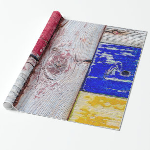 Funny Neoplastici Holzkunst Stil Geschenkpapier