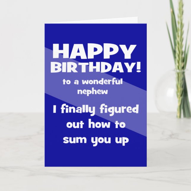 funny nephew happy birthday wish karte (Vorderseite)