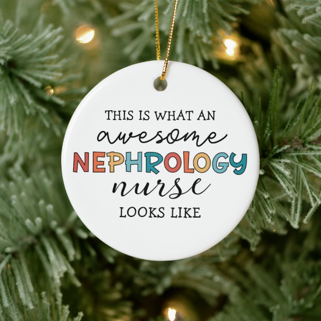 Funny Nephrology Nurse Phantastische Wertschätzung Keramik Ornament (Baum)