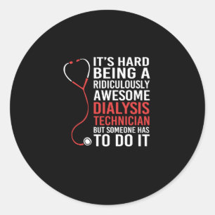 Funny Nephrology Spaß Kidney Dialysis Tech Runder Aufkleber