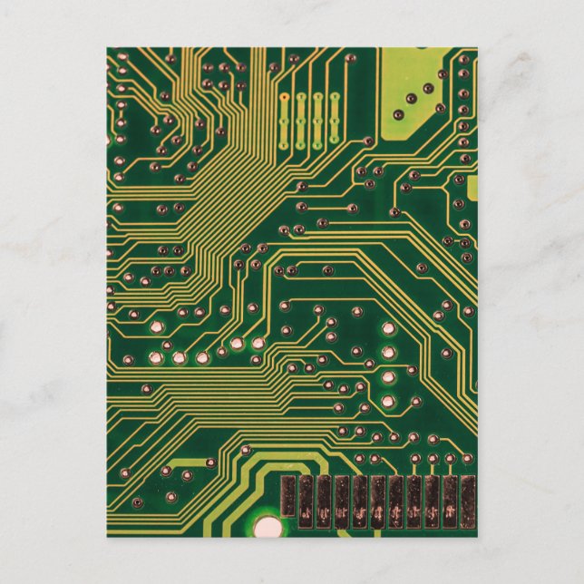 Funny Nerdy Computer Motherboard Postkarte (Vorderseite)