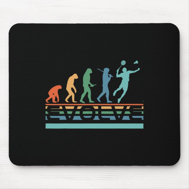 Funny Nerdy Evolve Dminton Evolution Sports Mousepad (Vorne)