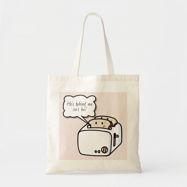 Funny Nervous Toast Cartoon Tragetasche (Vorne)