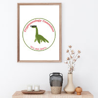 Funny Nessie Cryptid Club, Green & Pink Retro
