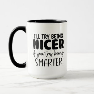 Funny netter und intelligenter Wortkunstbetrieb Tasse