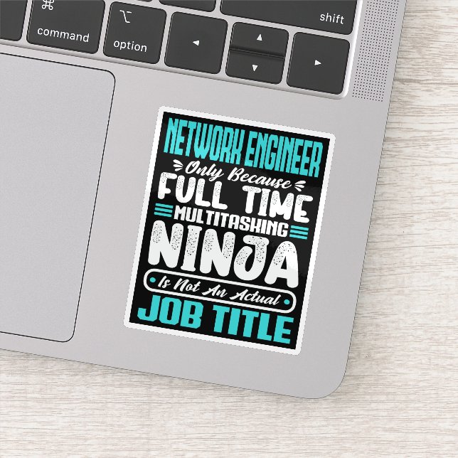 Funny Network Engineer Job Title Professionals Aufkleber (Detail)