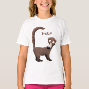 Funny neugierig coatimundi Cartoon Illustration T-Shirt