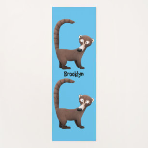 Funny neugierig coatimundi Cartoon Illustration Yogamatte