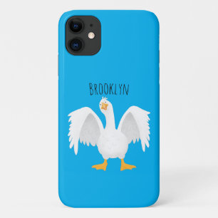 Funny neugierig Hausgans Cartoon Illustration Case-Mate iPhone Hülle