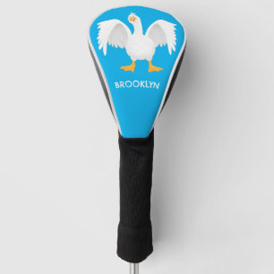 Funny neugierig Hausgans Cartoon Illustration Golf Headcover