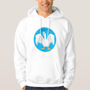 Funny neugierig Hausgans Cartoon Illustration Hoodie