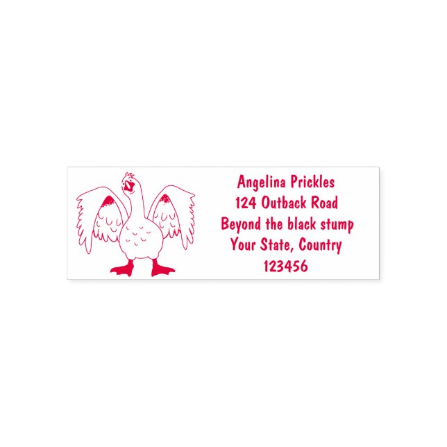 Funny neugierig Hausgans Cartoon Illustration Permastempel (Design)
