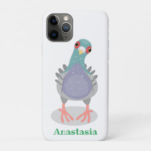 Funny neugierig Taube Cartoon Illustration Case-Mate iPhone Hülle